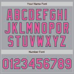 Custom Gray Pink Kelly Green Baseball Jersey with Personalized Name and Number - Authentic Team Apparel Personalized Gray