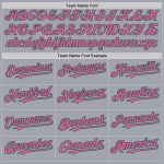 Custom Authentic Sleeveless Baseball Jersey - Personalized Gray Pink Kelly Green with Name and Number Personalized Gray Pink-Kelly