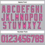 Personalized Hockey Jersey with Custom Name & Number - Gray Pink Kelly Green Lace Neck Team Apparel Personalized Gray Pink-Kelly
