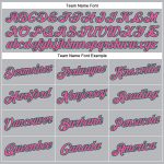Custom Team Performance T-Shirt with Name and Number - Personalized Gray Pink Kelly Green Personalized Gray Pink-Kelly Green