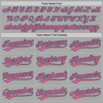 Custom Softball Jersey Personalized with Name & Number, Gray Pink Kelly Green, Unisex, Two-Button Style Personalized Gray