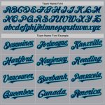 Custom Name Number Baseball Jersey - Personalized Gray Pinstripe Navy Teal Authentic Fade Fashion Personalized Gray Pinstripe