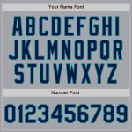 Custom Name Number Baseball Jersey - Personalized Gray Pinstripe Navy Teal Authentic Fade Fashion Personalized Gray Pinstripe