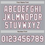Custom Name Number Personalized Gray Pinstripe Baseball Jersey - White Crimson Authentic Fade Fashion Team Apparel Personalized