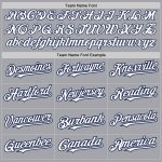 Personalized Authentic Baseball Jersey - Gray Pinstripe White-Navy Custom Name & Number Personalized Gray Pinstripe White-Navy