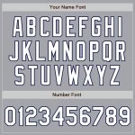 Personalized Authentic Baseball Jersey - Gray Pinstripe White-Navy Custom Name & Number Personalized Gray Pinstripe White-Navy