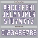 Custom Name Number Baseball Jersey - Personalized Gray Pinstripe White Purple Authentic Fade Fashion Jersey Personalized