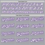 Custom Name Number Baseball Jersey - Personalized Gray Pinstripe White Purple Authentic Fade Fashion Jersey Personalized