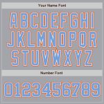 Custom Name Number Personalized Baseball Jersey Gray Powder Blue White Orange Authentic Team Personalized Gray Powder Blue