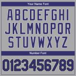 Custom Name and Number Personalized Authentic Baseball Jersey Gray Purple Black Personalized Gray Purple-Black Authentic