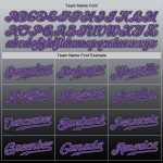 Custom Team Baseball Jersey - Authentic Fade Fashion in Gray Purple Black with Personalized Name and Number Personalized