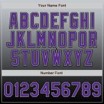 Custom Team Baseball Jersey - Authentic Fade Fashion in Gray Purple Black with Personalized Name and Number Personalized