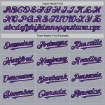 Custom Gray Purple Black Sleeveless Baseball Jersey - Authentic Design Personalized Gray Purple-Black Authentic Sleeveless