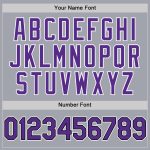 Custom Gray Purple Black Sleeveless Baseball Jersey - Authentic Design Personalized Gray Purple-Black Authentic Sleeveless