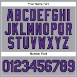Custom Team Name and Number Baseball Jersey - Personalized Gray Purple-Black Sleeveless Authentic Jersey Personalized Gray