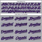 Custom Team Name and Number Baseball Jersey - Personalized Gray Purple-Black Sleeveless Authentic Jersey Personalized Gray