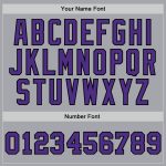 Custom Basketball Jersey - Personalized Gray Purple Black Throwback, Custom Name & Number Personalized Gray Purple-Black