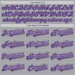 Custom Name and Number Authentic Two Tone Baseball Jersey - Personalized Gray and Purple-Black Personalized Gray Purple-Black