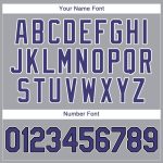 Custom Baseball Jersey with Personalized Name and Number - Gray Purple Black Team Apparel Personalized Gray Purple-Black