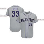 Custom Baseball Jersey with Personalized Name and Number - Gray Purple Black Team Apparel Personalized Gray Purple-Black