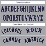 Custom Baseball Jersey with Personalized Name and Number - Gray Purple Black Team Apparel Personalized Gray Purple-Black