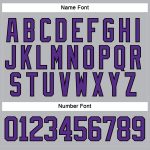 Custom Name and Number Personalized Hockey Lace Neck Jersey - Gray Purple-Black Team Gear Personalized Gray Purple-Black