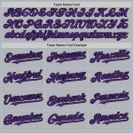 Custom Name and Number Baseball Jersey - Personalized Gray Purple Black Line Authentic Team Apparel Personalized Gray Purple-Black