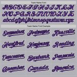Custom Gray Purple-Black Mesh Authentic Baseball Jersey with Personalized Name and Number - Team Spirit Wear Personalized