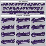 Custom Team Name and Number Performance Vapor Golf Polo Shirt Gray Purple Black Personalized Gray Purple-Black Performance