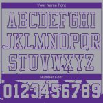 Custom Basketball Jersey with Personalized Name and Number in Gray Purple Color Splash, Round Neck Sublimation Design Personalized