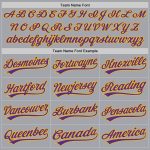 Personalized Purple Gold Baseball Jersey - Authentic Gray Style Jersey Personalized Gray Purple-Gold Authentic Baseball Jersey