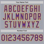 Personalized Sleeveless Baseball Jersey - Gray Purple Gold Authentic Design Personalized Gray Purple-Gold Authentic Sleeveless