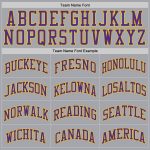 Personalized Throwback Basketball Jersey - Custom Gray Purple Gold Team Name & Number Personalized Gray Purple-Gold Authentic
