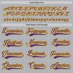 Custom Name Number Hockey Jersey - Personalized Gray Purple Gold Team Jersey Personalized Gray Purple-Gold Hockey Jersey