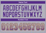 Personalized Football Jersey - Custom Gray Purple and Gold Mesh with Name and Number - Team Apparel Personalized Gray Purple-Gold