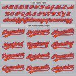 Custom Name Number Personalized Baseball Jersey Gray Purple-Orange Authentic Throwback Team Design Personalized Gray Purple-Orange