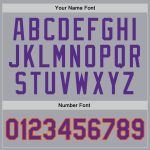 Personalized Basketball Jersey - Authentic Gray Purple Orange Throwback Style Personalized Gray Purple-Orange Authentic Throwback