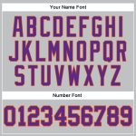 Custom Name Number Authentic Basketball Jersey - Personalized Gray Purple Orange Throwback Design Personalized Gray Purple-Orange