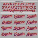 Custom Team Name Number Bomber Jacket Purple Orange Varsity Letterman Two Tone Personalized Full-Snap Gray Personalized Gray