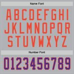 Customizable Hockey Jersey with Name and Number - Personalized Gray Purple-Orange Team Jersey Personalized Gray Purple-Orange