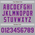 Custom Name and Number Baseball Jersey - Personalized Gray Purple-Pink Authentic Raglan Sleeves Personalized Gray Purple-Pink