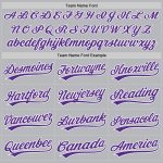 Custom Name and Number Authentic Throwback Baseball Jersey - Personalized Gray Purple White Design Personalized Gray Purple-White