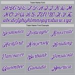 Personalized Purple White Gray Authentic Throwback Basketball Jersey Personalized Gray Purple-White Authentic Throwback Basketball