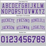 Custom Team Name and Number Throwback Basketball Shorts - Personalized Gray Purple White Authentic Personalized Gray Purple-White