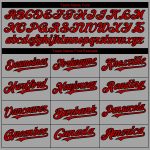 Custom Name Number Baseball Jersey - Personalized 3D Pattern Dart Board Target Gray Red Black Design Personalized Gray Red-Black