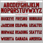 Custom Personalized American Flag Baseball Jersey in Gray Red-Black with Name and Number Personalized Gray Red-Black Authentic