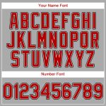 Custom Name and Number Personalized Gray Red-Black Baseball Jersey - Authentic Team Gear Personalized Gray Red-Black Authentic
