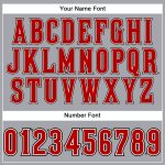 Personalized Red Black Gray Sleeveless Baseball Jersey for Men and Women Personalized Gray Red-Black Authentic Sleeveless