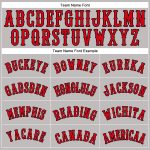 Personalized Custom Name Number Authentic Baseball Jersey Shirt - Gray Red-Black Rib-Knit Design Personalized Gray Red-Black