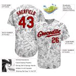 Custom Name and Number Christmas 3D Baseball Jersey Gray Red Black - Personalized Team Apparel Personalized Gray Red-Black